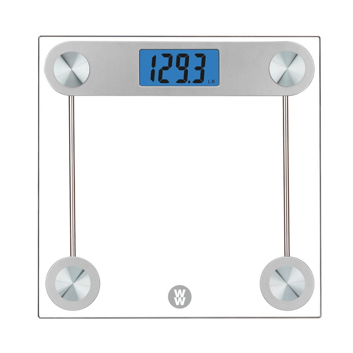 WW Scales By Conair Digital Glass With Blue Backlight Display, 1 pc