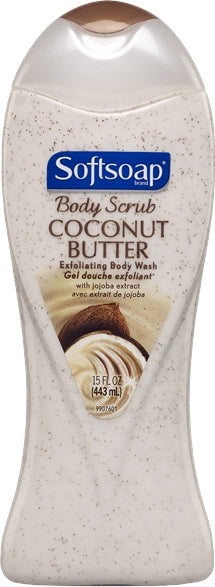 Softsoap Exfoliating Body Wash, Coconut Scrub , 15 oz