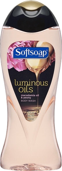 Softsoap Luminous Oils Body Wash, Macadamia Oil & Peony, 15 oz