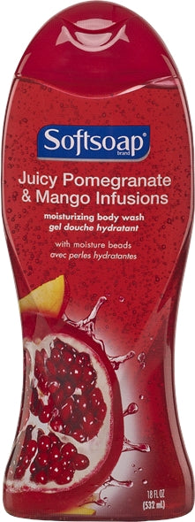 Softsoap Moisturizing Body Wash, Pomegranate and Mango, 18 oz