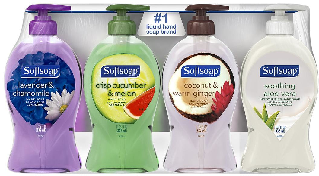 Softsoap Liquid Hand Soap Variety Pack, 4-Pack, 4 x 11.25 oz