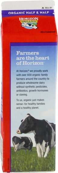 Horizon Organic Half & Half Ultra Pasturized, 32 oz