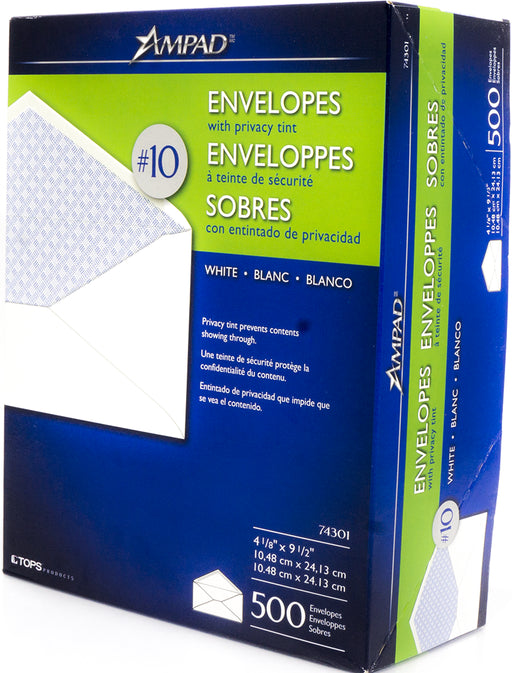 Ampad Envelopes, No.10, 500 ct