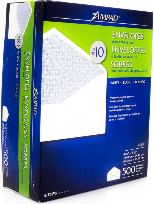 Ampad Envelopes, No.10, 500 ct
