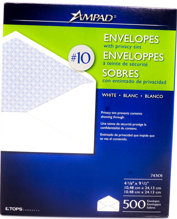 Ampad Envelopes, No.10, 500 ct