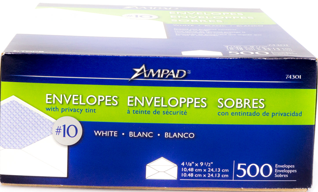 Ampad Envelopes, No.10, 500 ct