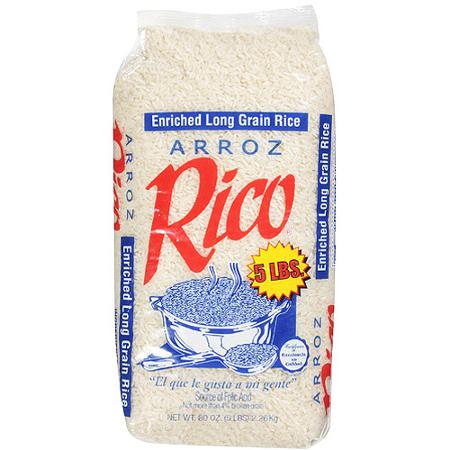 Rico Enriched Long Grain Rice, 5 lbs