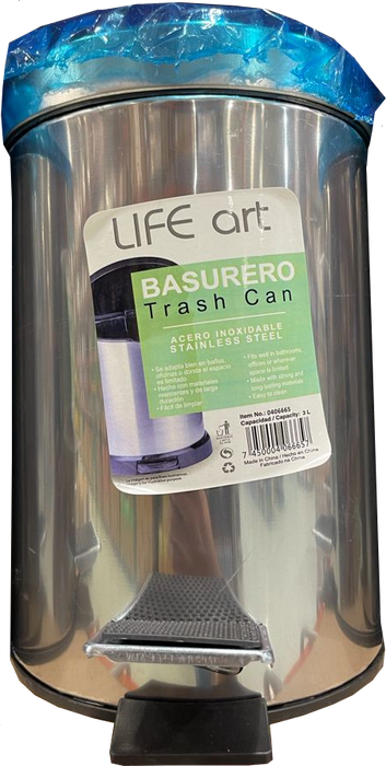 Life Art SS Trash Can, 3 L , 1 pc