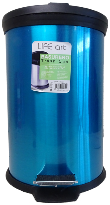Life Art Stainless Steel Trash Can, 12 Liter, 1 pc