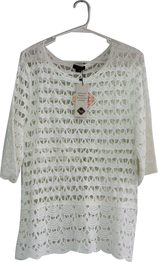 Hip & Chic Lady Crotchet Blouse (Specify Size & Color at Checkout), Size S/XL
