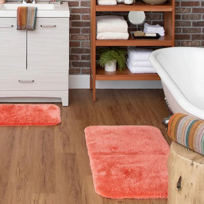 Mohawk Home Nylon Bath Rug, Coral, 1 pc