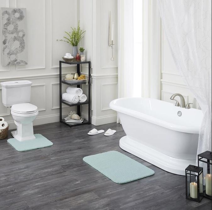 Mohawk Home Nylon Bath Rug, Aqua, 1 pc