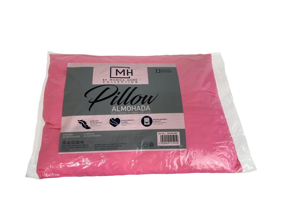 MH by Monica Home Collection Microfiber Pillow, (Specify Color on Checkout) 51 x 66 cm