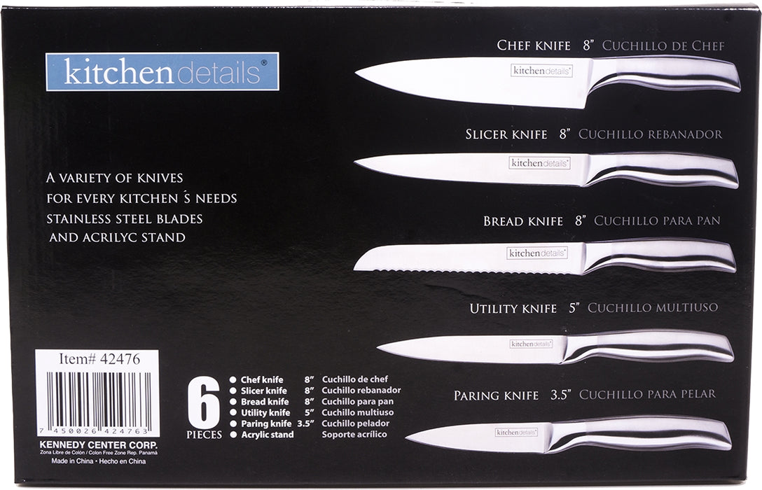 Kitchen Details 6-Piece Kitchen Knife Set, 6 ct