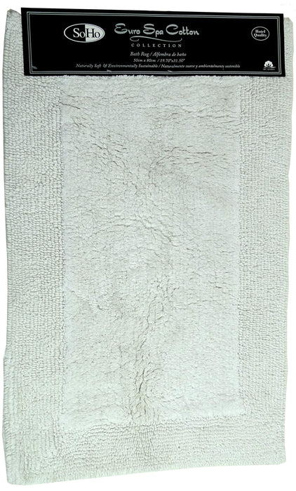 Soho Euro Spa Bath Rug, White, 50 x 80 cm