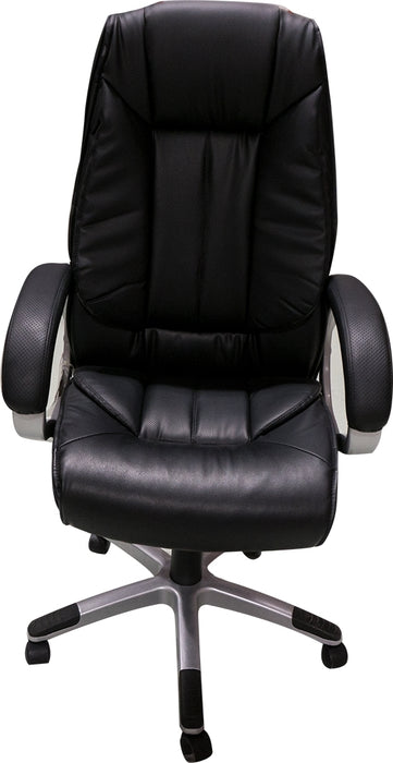 Mays Office Chair, Black with Silver Frame, 