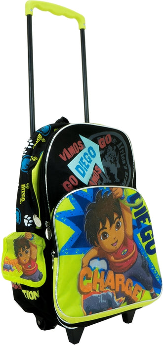 May's Nickelodeon Go Diego Trolley Backpack, Black & Green, 16 inch