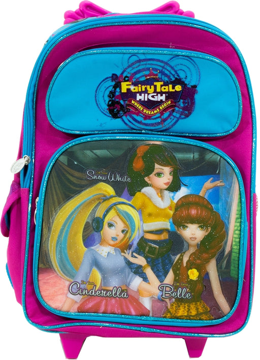 May's Disney Fairy Tale High Trolley Backpack, Pink & Aqua, 