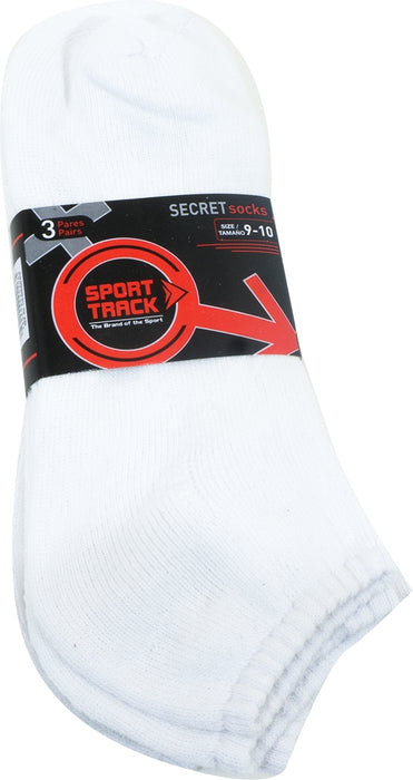 Sport Track Secret Socks, Value Pack, Size 9-10