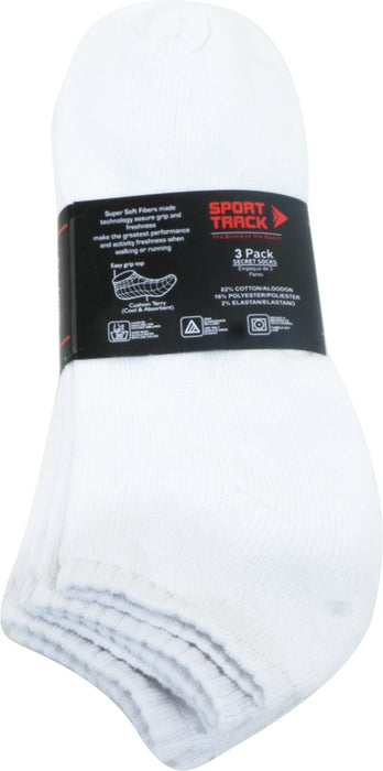 Sport Track Secret Socks, Value Pack, Size 9-10