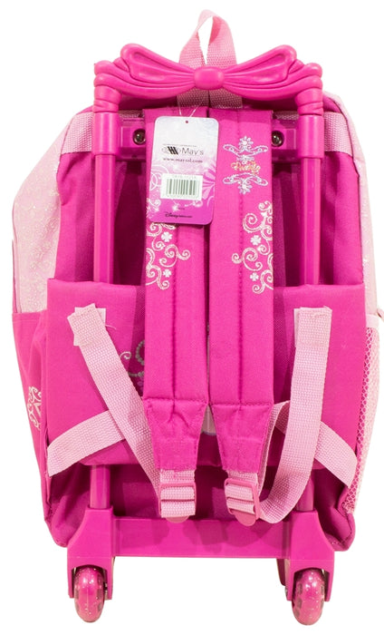 May's Disney Princess Magnificent Beauty Trolley Backpack, Pink, 