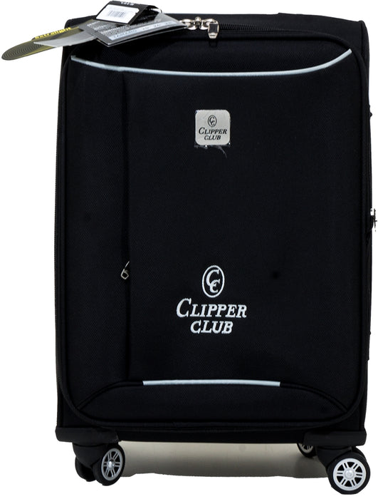 Clipper Club Softsided 3-Piece Luggage Set, Black, 3 pc