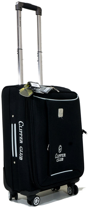 Clipper Club Softsided 3-Piece Luggage Set, Black, 3 pc