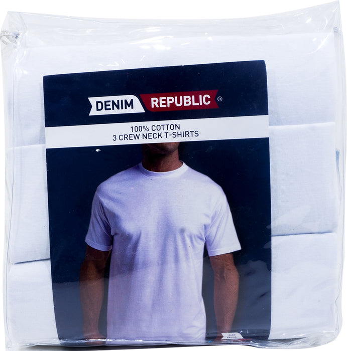 Denim Republic Crew Neck T-Shirts (Specify Size at Checkout), Size S-XL