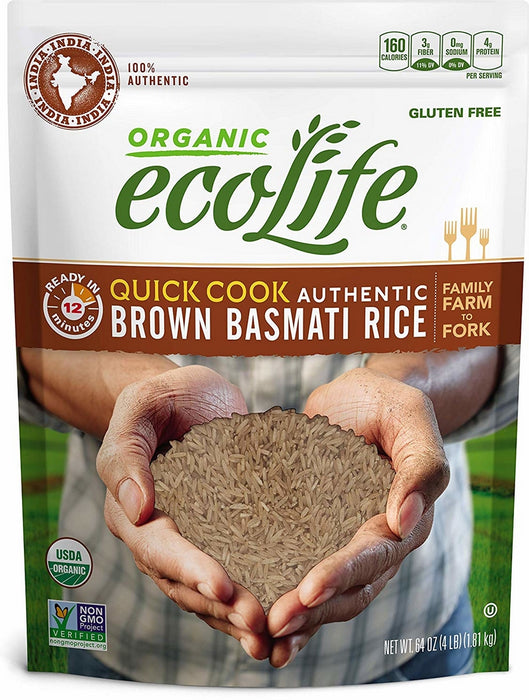 ecoLife Organic Quick Cook Brown Basmati Rice, 64 oz