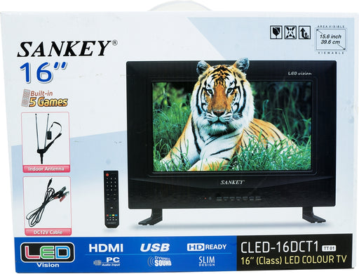 Sankey 16" LED TV, High Definition, USB, HDMI, 
