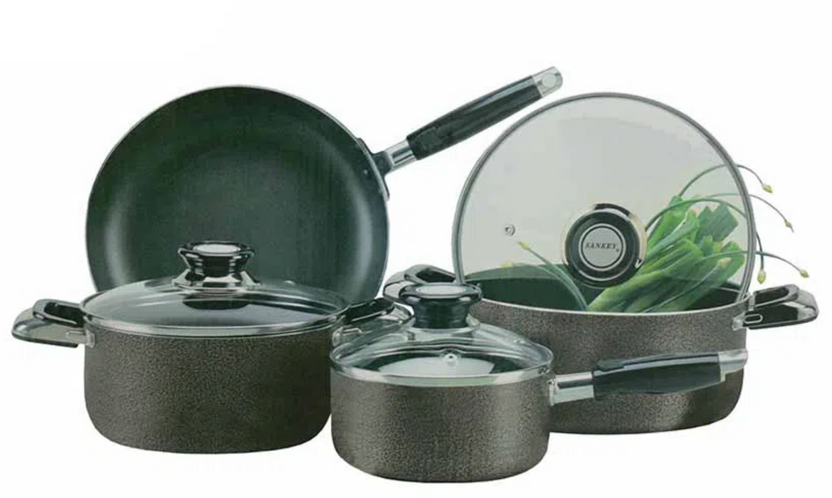 Sankey Cookware Set, Black, W-757, 7 pcs