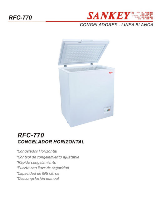 Sankey Freezer, 195L, Model #RFC-770