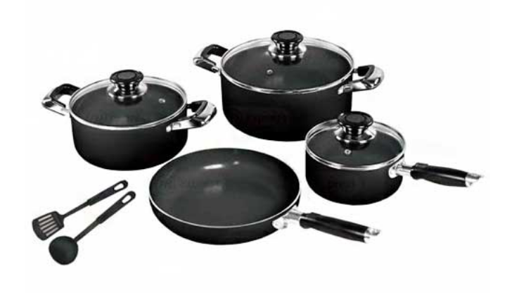 Sankey Cookware Set, Black, W-985C, 9 pcs