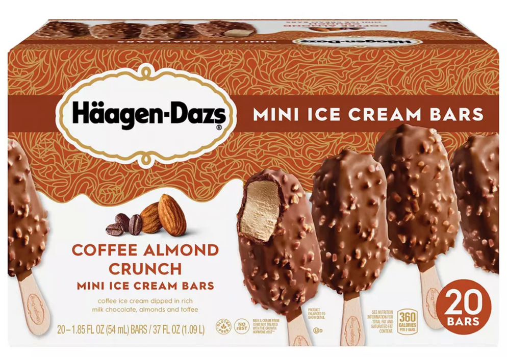 Haagen-Dazs Coffee Almond Crunch Ice Cream Bars , 20 ct