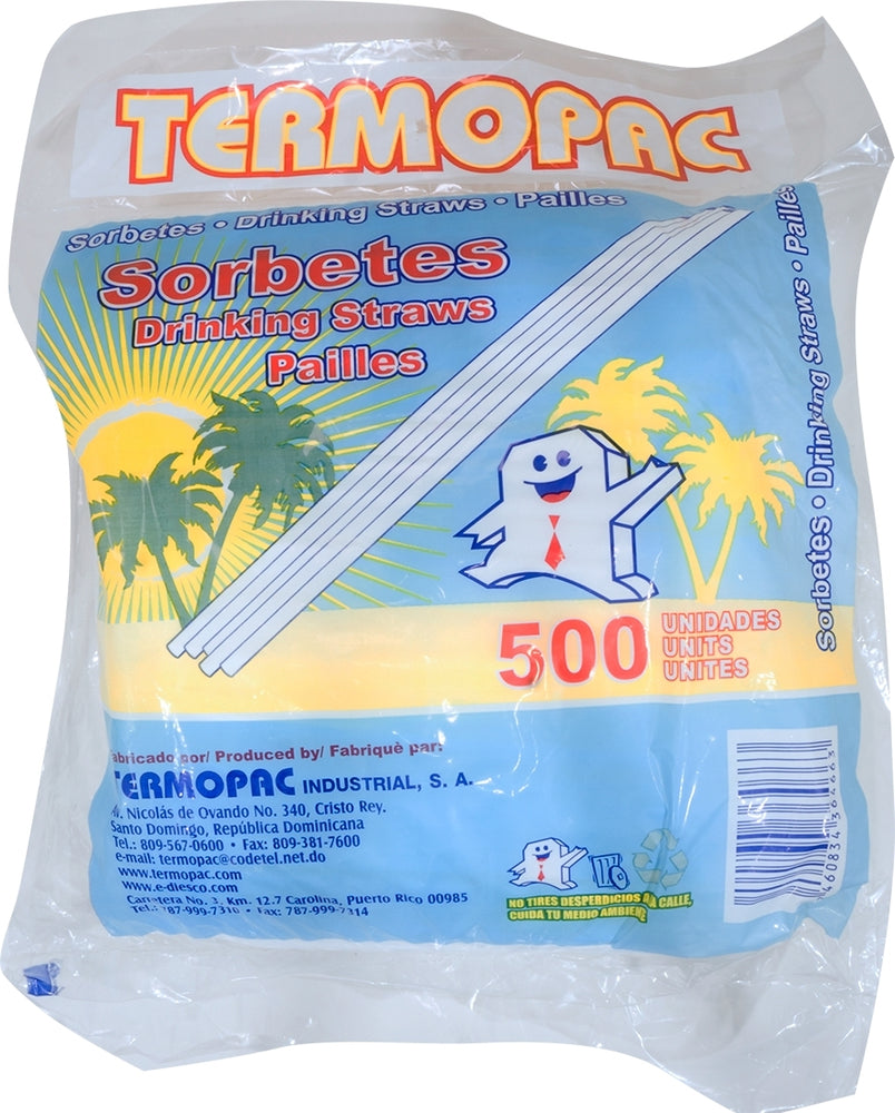 Termopac Drinking Straws, 500 ct