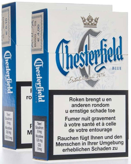 Chesterfield Blue Cigarettes, Slof, 10-pack