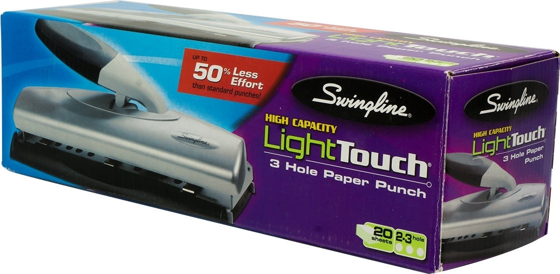 Swingline 3 Hole Paper Punch, Light Touch, 1 ct