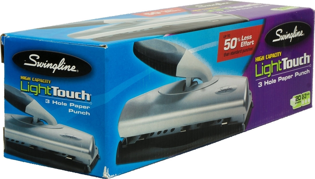 Swingline 3 Hole Paper Punch, Light Touch, 1 ct