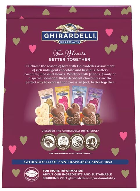 Ghirardelli Chocolate Assortment Duet Hearts , 15.4 oz