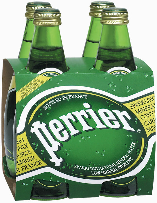 Perrier Sparkling Natural Mineral Water, 4 x 11 oz