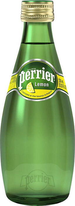 Perrier Sparkling Natural Mineral Water, Lemon, 4-pack, 4 x 11 oz