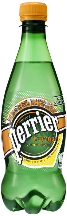 Perrier Lemon Orange Sparkling Natural Mineral Water, No Sugar, 0.5 L