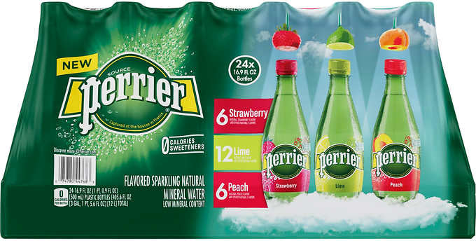 Perrier Sparkling Mineral Water, Variety Pack, 24 x 16.9 oz