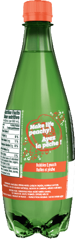 Perrier Sparkling Mineral Water, Peach, 500 ml