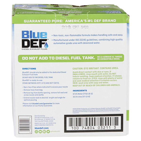 BlueDEF Diesel Exahust Fluid , 2.5 gal