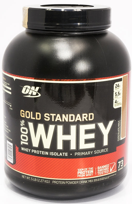 On Gold Standard Whey Protein Isolates, Chocolate Malt, 5 lbs