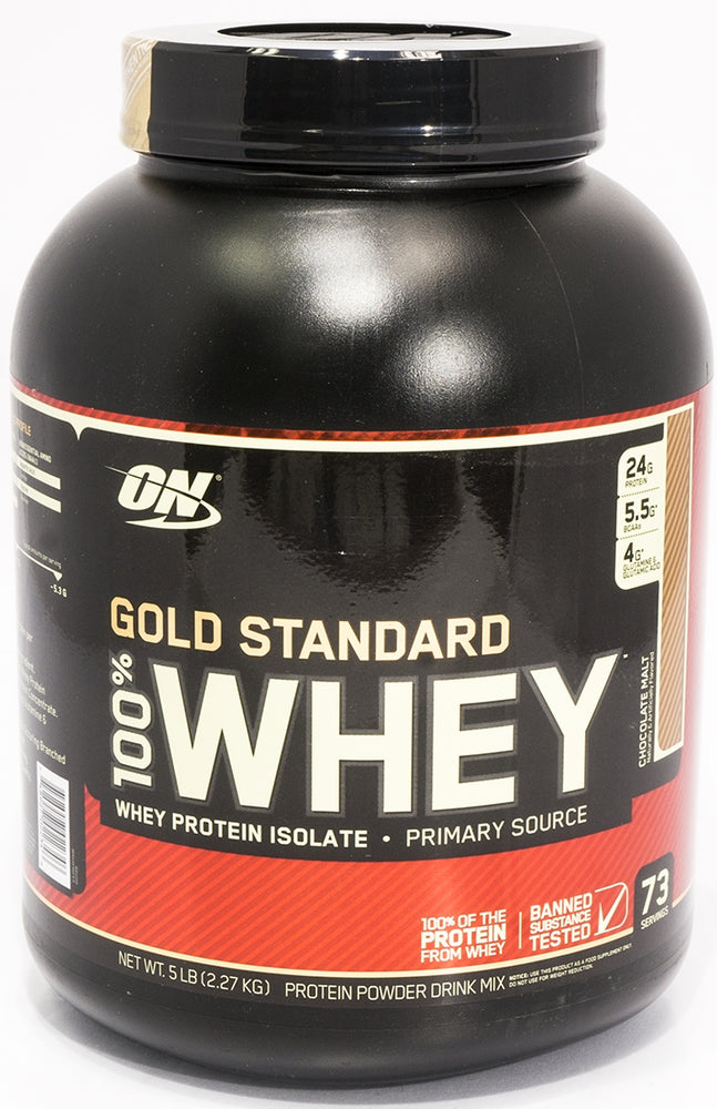 On Gold Standard Whey Protein Isolates, Chocolate Malt, 5 lbs