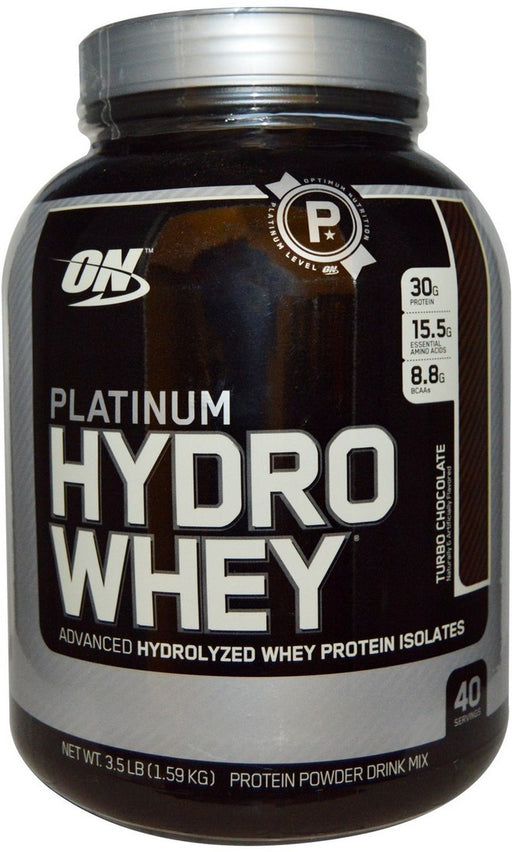 ON Optimum Nutrition Platinum Hydro Whey Protein Powder, Turbo Chocolate, 3.5 lbs
