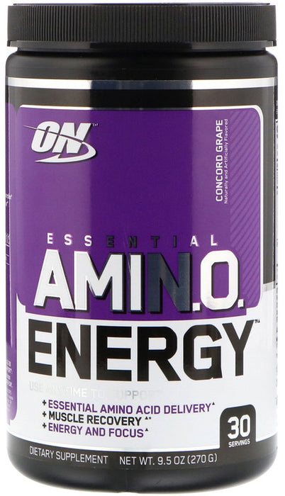 ON Essential AMIN.O. Energy Concord Grape Dietary Supplement, 30 servings, 9.5 oz (270 gr)