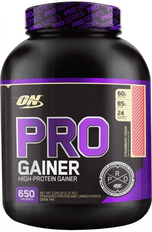 On Optimum Nutrition Pro Complex Gainer, Strawberry Cream, 5 lbs